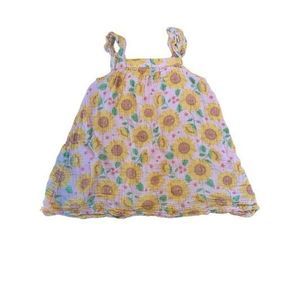 Angel dear sunflower gauzey cotton dress